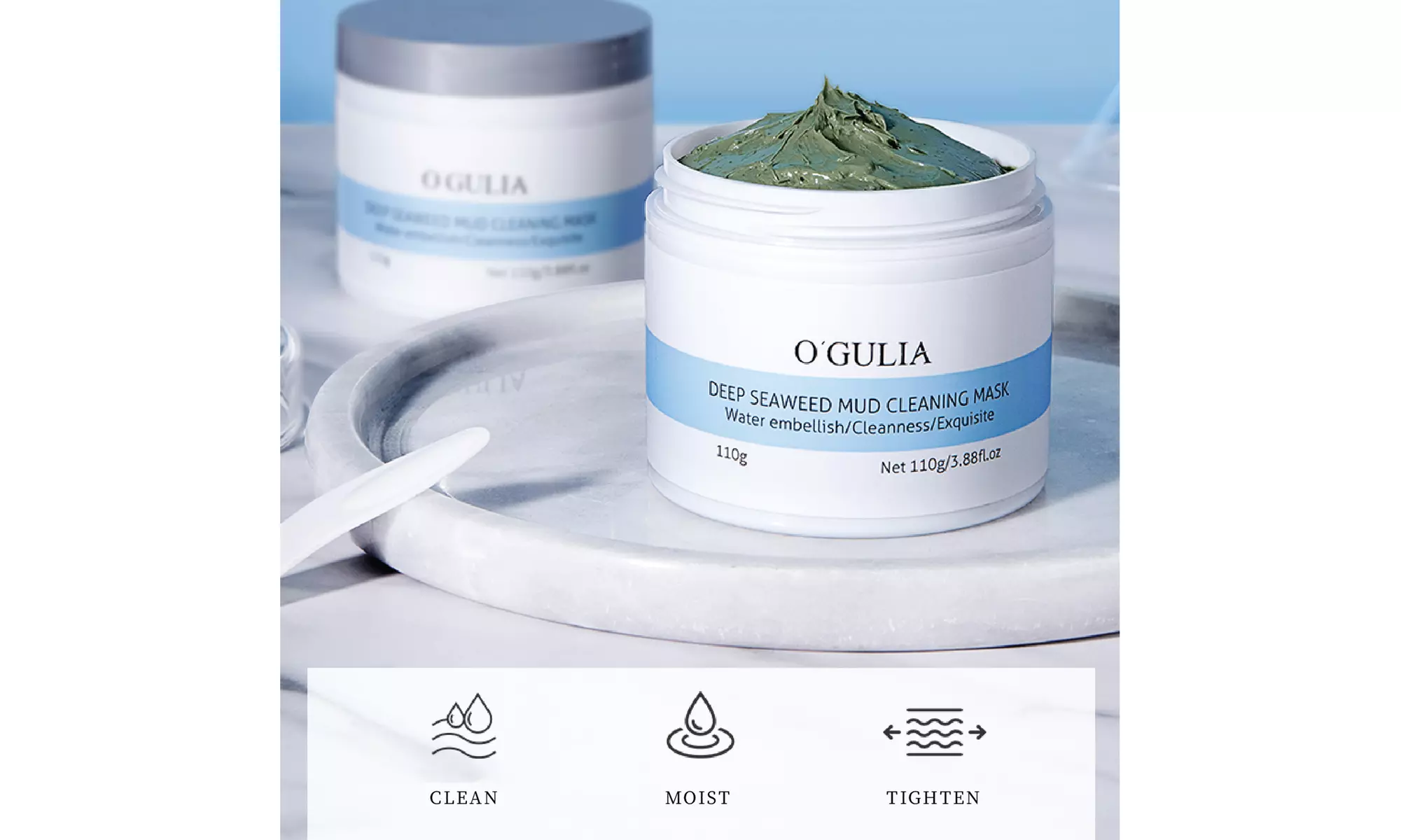 O'Gulia Deep Seaweed Mud Cleansing Face Mask Oil Control - Second Medium
