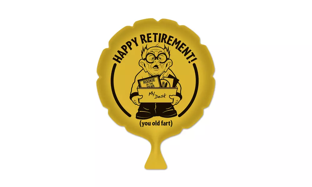 Beistle Party Decoration Happy Retirement! Whoopee Cushion 8" - 6 Pack (1/Pkg) - Primary Image