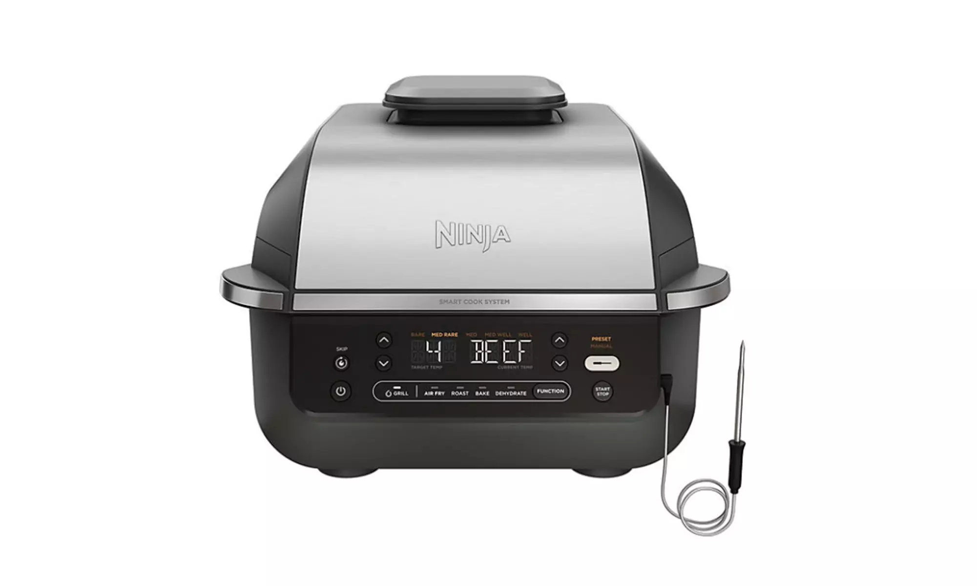 Ninja EG351A Foodi Smart 5-in-1 Indoor Grill & Air Fryer w/ Built in Thermometer - Primary Image
