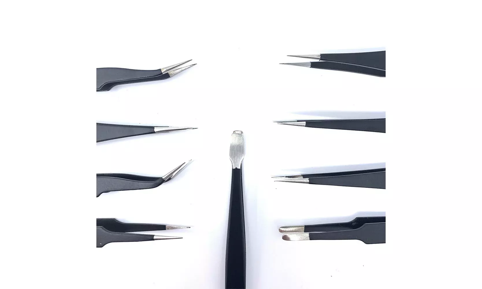 US 9 pc ESD Tweezers Anti Static Tool Precision Kit Set Tools Electronics Repair
