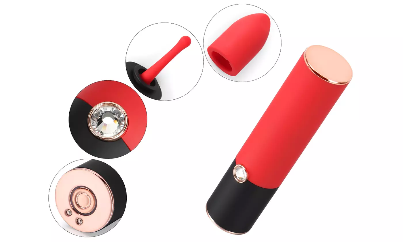 2-IN-1 Mini Lipstick Bullet Vibrator Clitoral Stimulations G Spot Vibrator