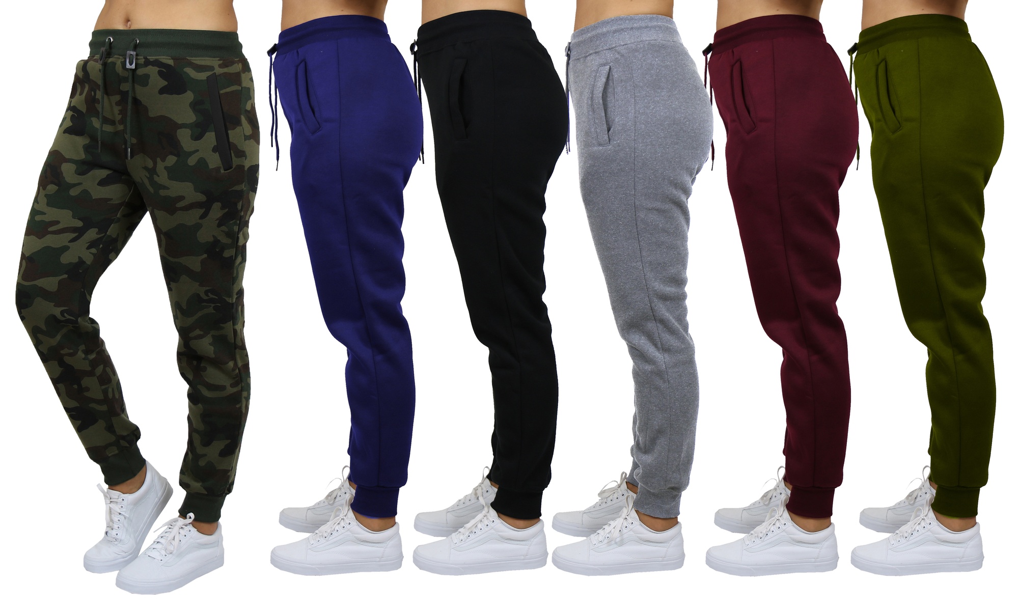 Women's Loose-Fitting Fleece Jogger Sweatpants With Zipper Pockets (S to 3XL)