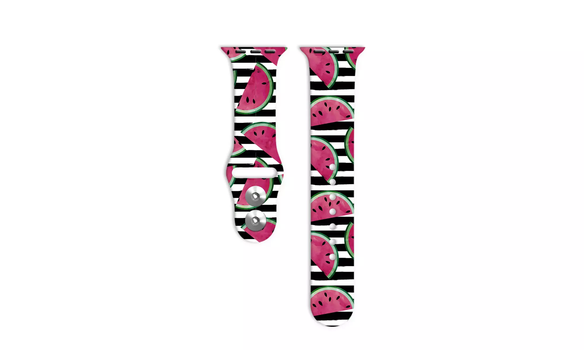 Printed Apple Watch Silicone Band Fruits Polka Dots and Animals