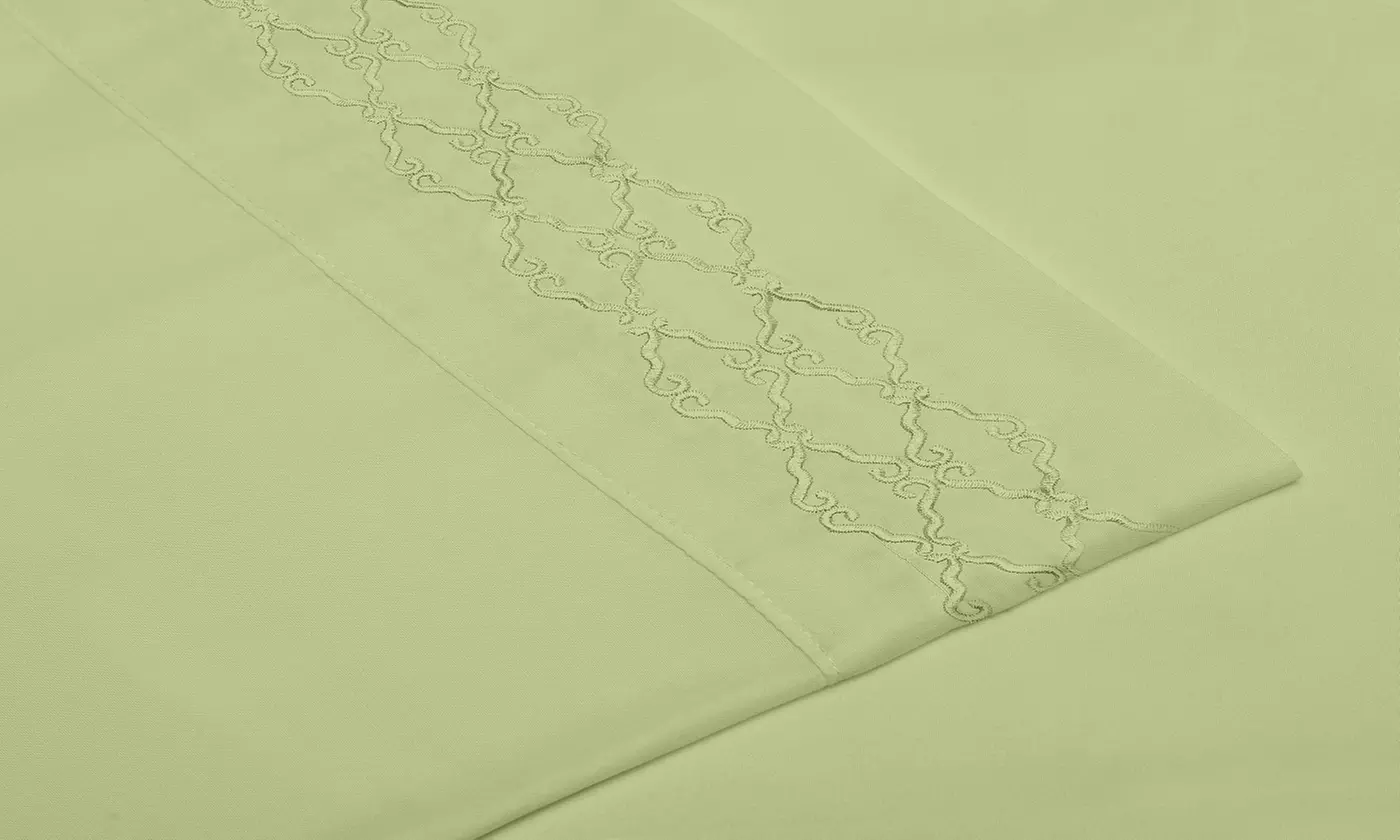 Home Sweet Home Extra Soft Deep Pocket Embroidered Sheet Set