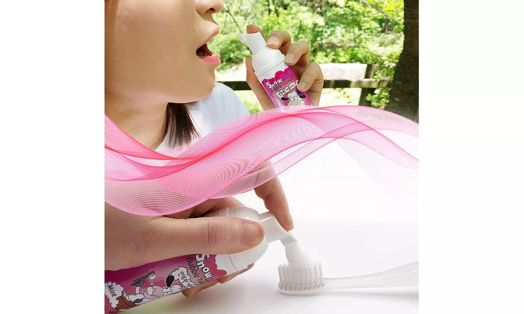 Kids Foam Toothpaste with Strawberry Flavor, Anti Cavity with Low-Fluoride, Foam - Second Medium