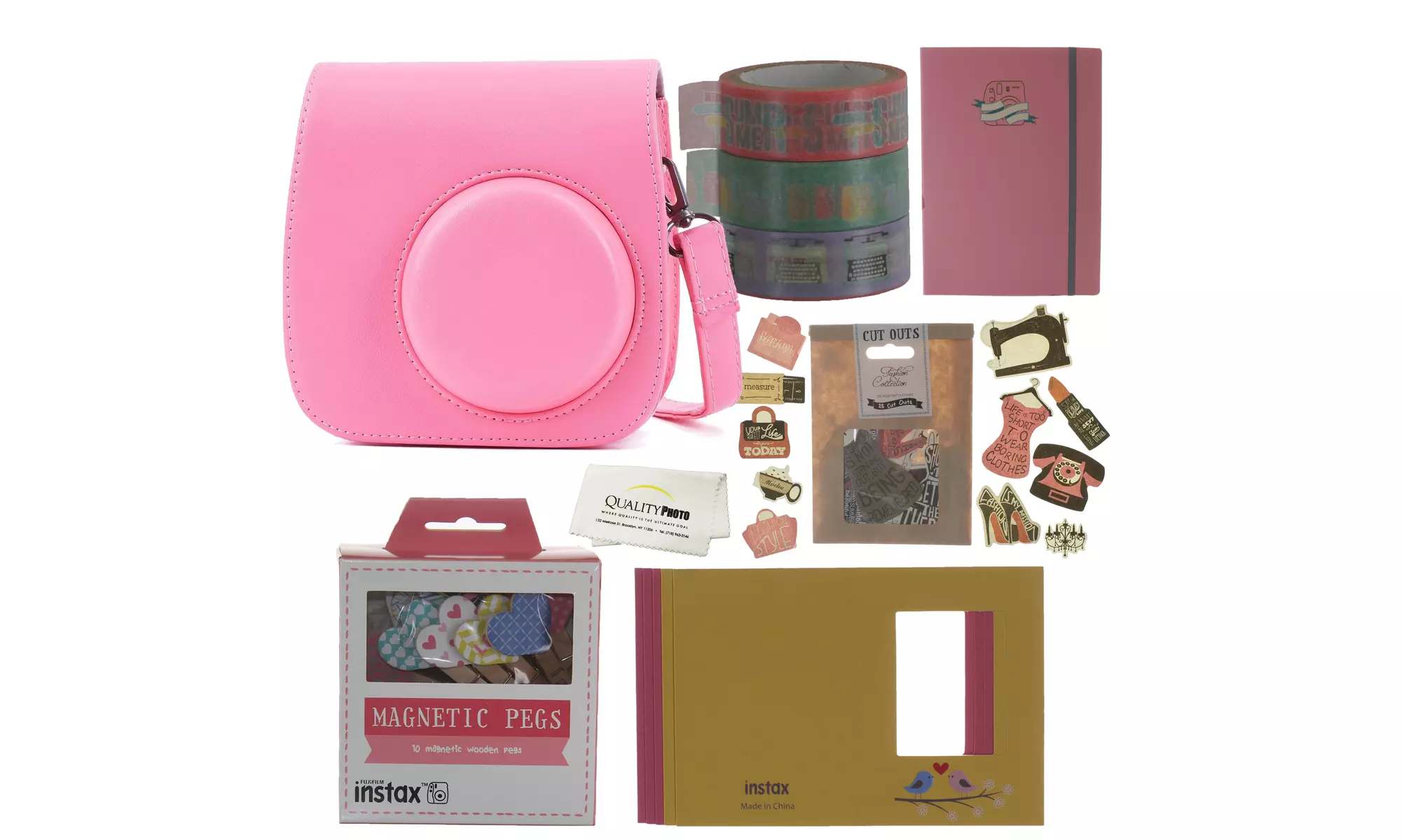 Fujifilm Instax Mini 9 Accessories Bundle Flamingo Pink Case Plus More Accessory - Second Medium