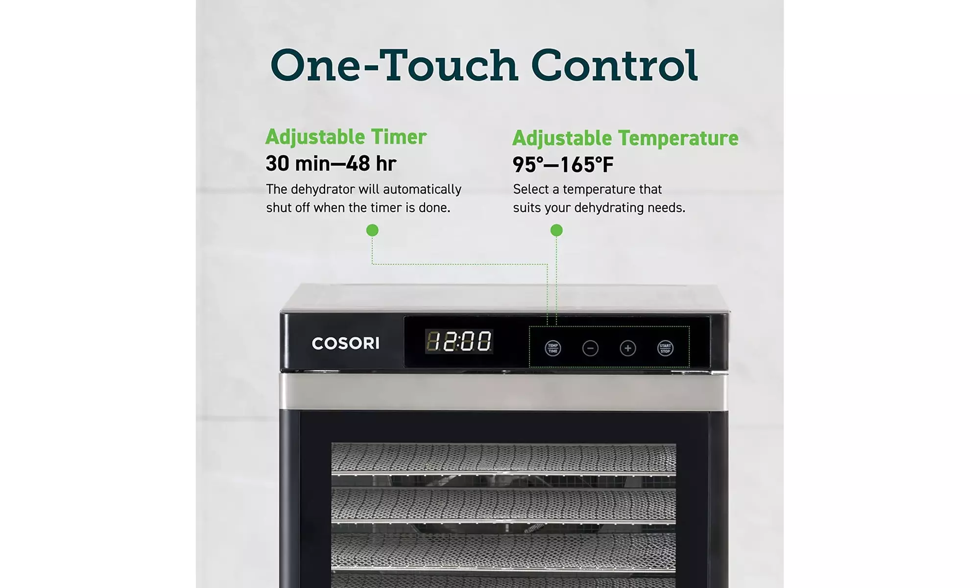 COSORI Food Dehydrator for Jerky Vegetables Fruit Meat Dog Treats Herbs Silver