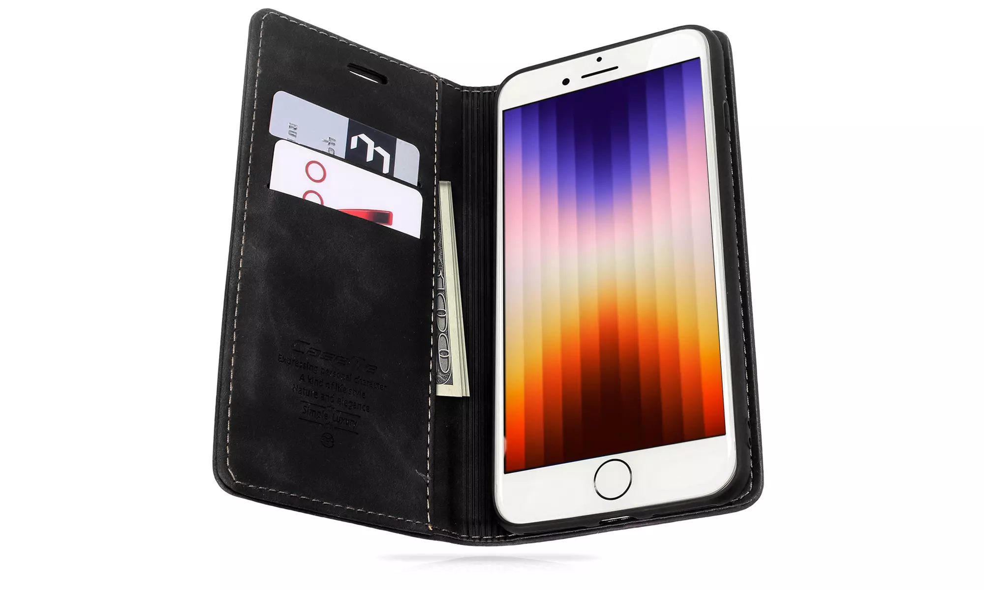 For Apple iPhone SE 3rd Gen 2022 Magnetic Flip Case Leather Wallet Card Holder