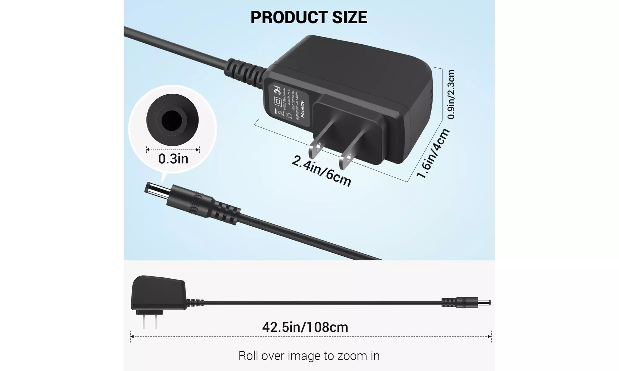8V Shaver Charger Replacement Compatible with Philips HQ840 Norelco Multigroom - Second Medium