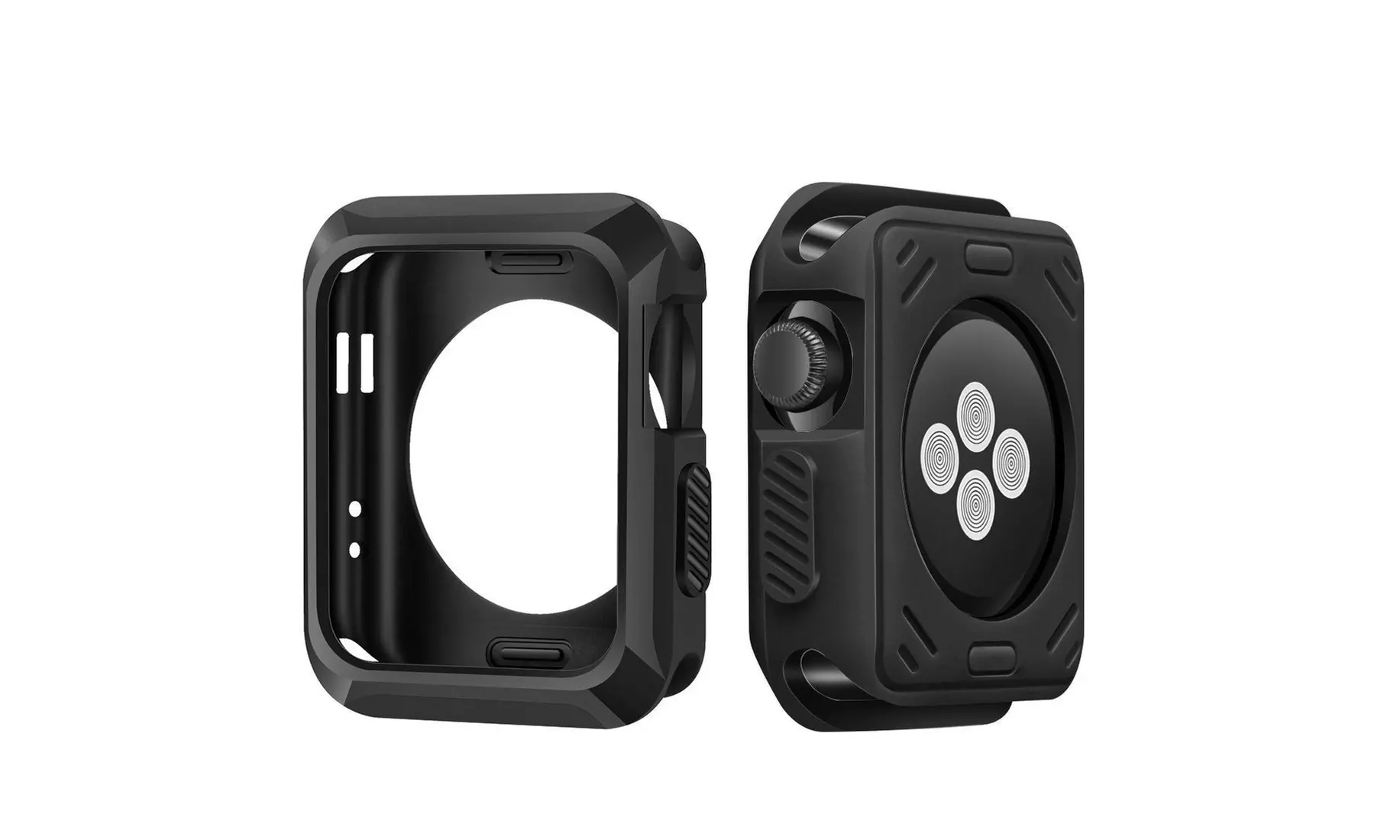 Black Tough Armor Shockproof Case Rugged Impact Resistant Cover for Apple Watch - Primary Image