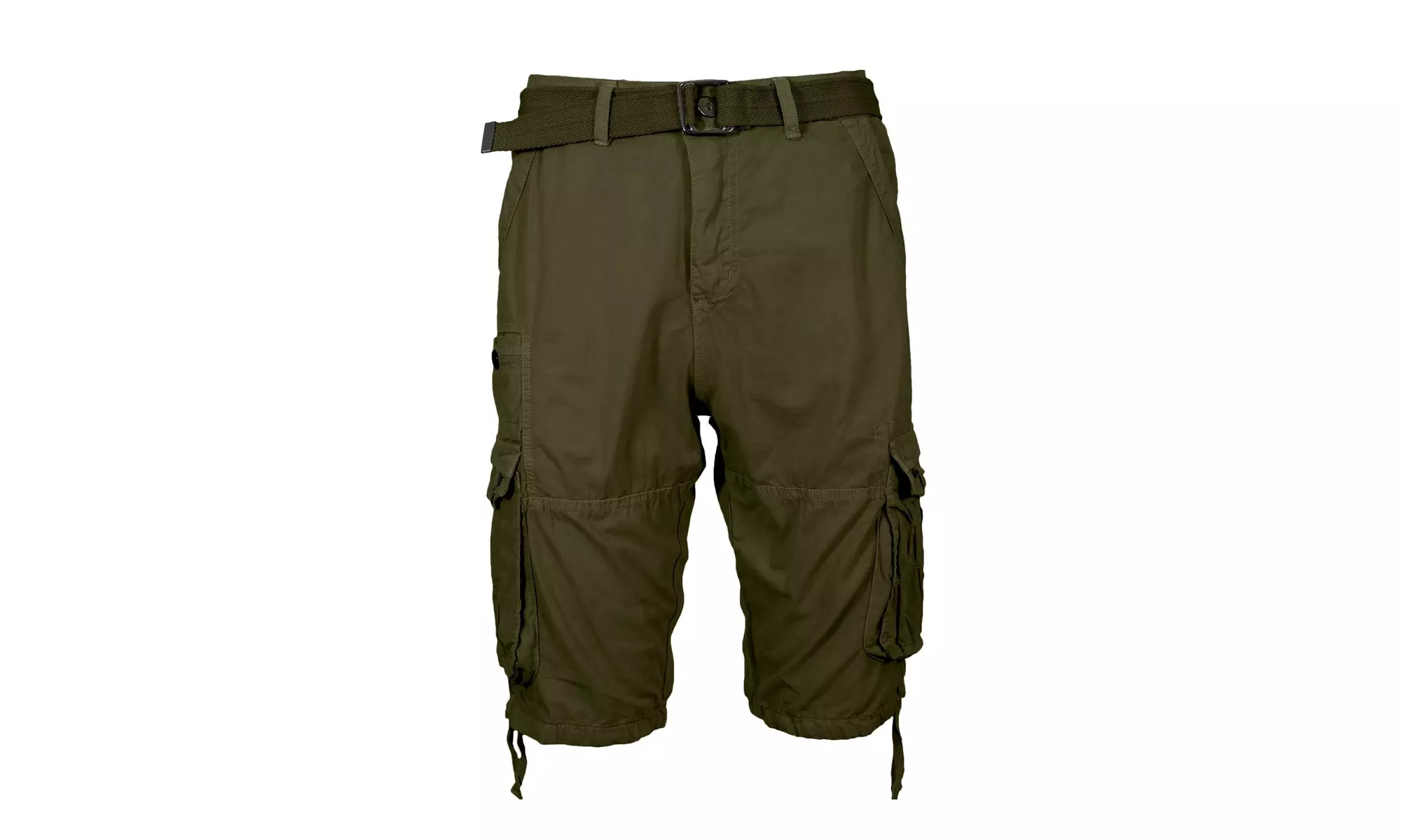 Men's Distressed Cotton Cargo Belted Shorts (Sizes, 30-42)