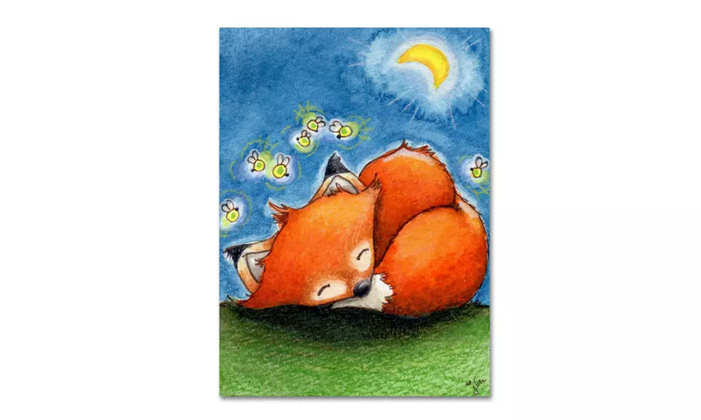 Jennifer Nilsson 'Sweet Dreams Little Fox' Canvas Art - Second Medium