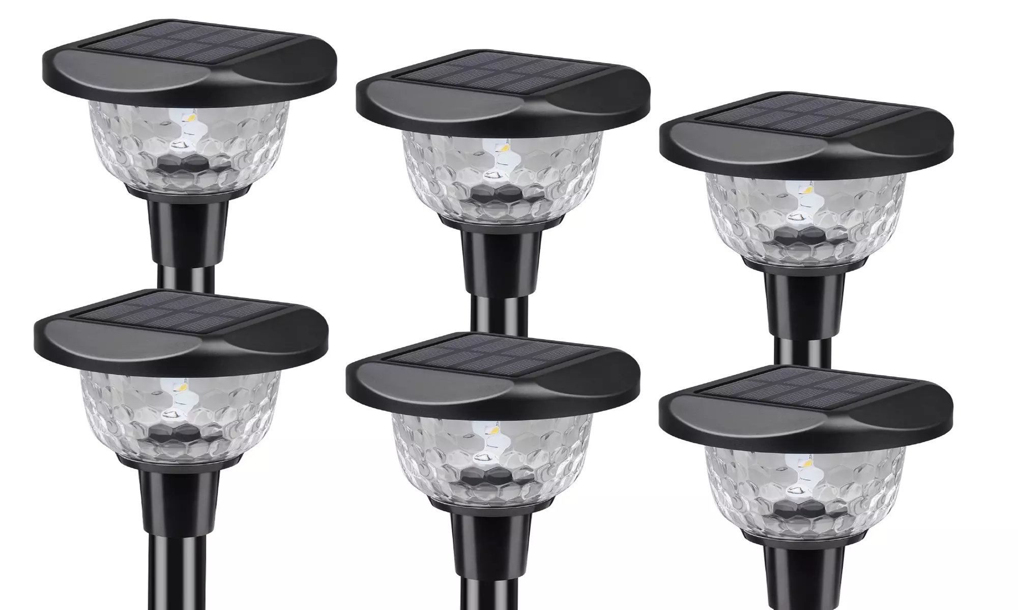 6- or 12- Pack Solar Waterproof Dynamic Pattern Garden Pathway Outdoor Lights - Second Medium