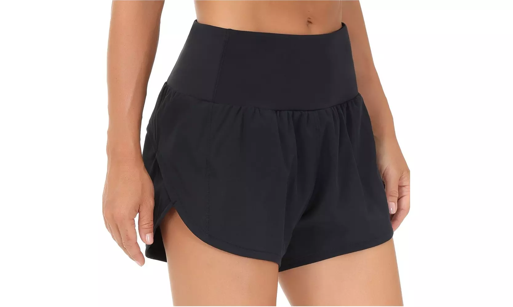 Women High Waisted Running Shorts Quick Dry Workout Shorts with Pockets