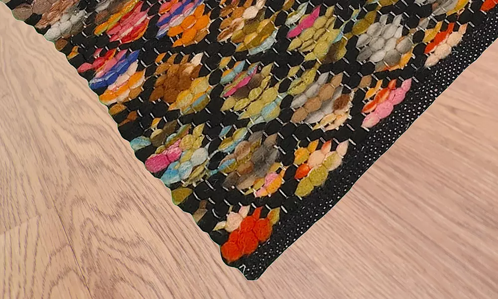 Closeout Discount : LR Home Accent Trellis Harlequin Black Multi Indoor Rug - Primary Image