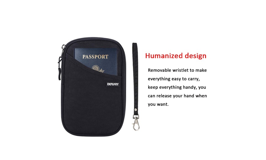 Image 50: Travel Wallet RFID Blocking Document Organizer Bag