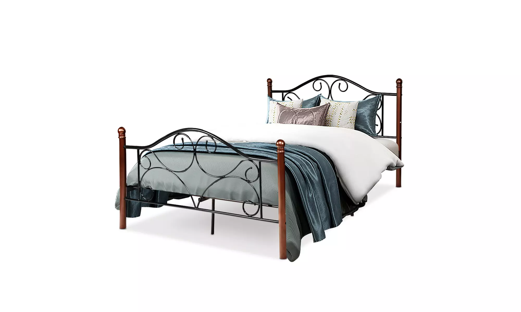 Full Size Steel Bed Frame Platform Stable Metal Slats Headboard Footboard New - Primary Image