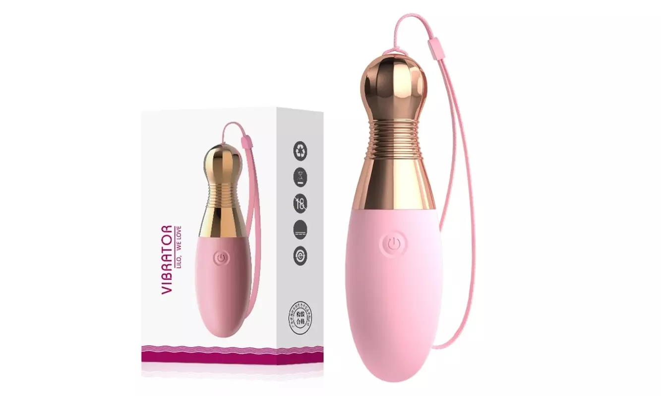 Bowling Pin Egg Clitoral Stimulator Vibrator Sex Toy with Pull Cord