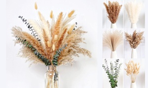 110 PCS Boho Naturally Dried Pampas Grass for Wedding, Party, Thanksgiving Décor