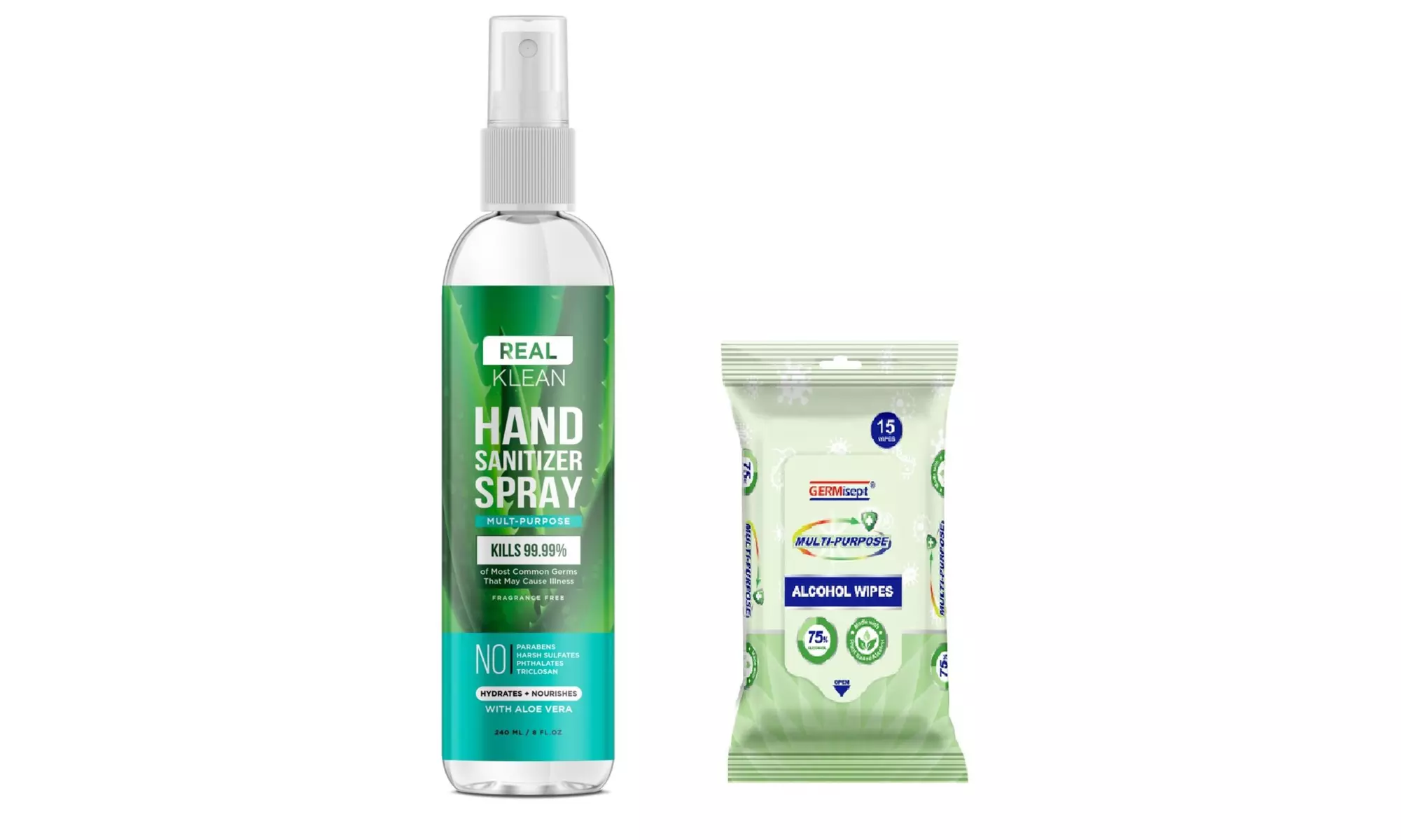 Real Klean Hand Sanitizer and Alcohol Wipes Kit - Primary Image