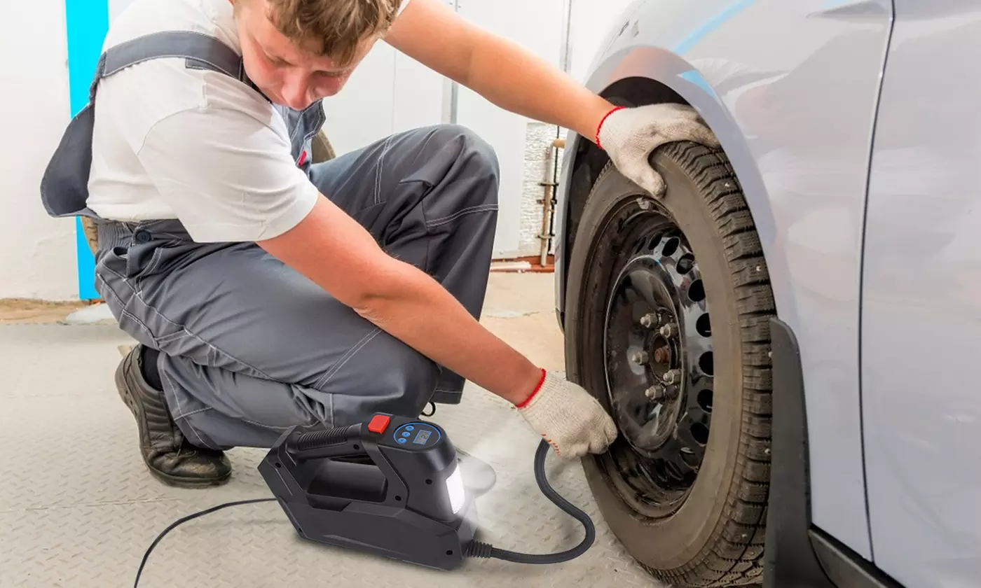 iMounTEK 12V DC 150PSI Tire Inflator with LCD Display & Auto Shut-Off