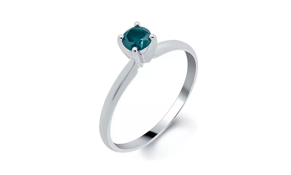 1/3 Cttw Blue Diamond Solitaire Ring in 14K Gold - SOL10414W-H - Primary Image