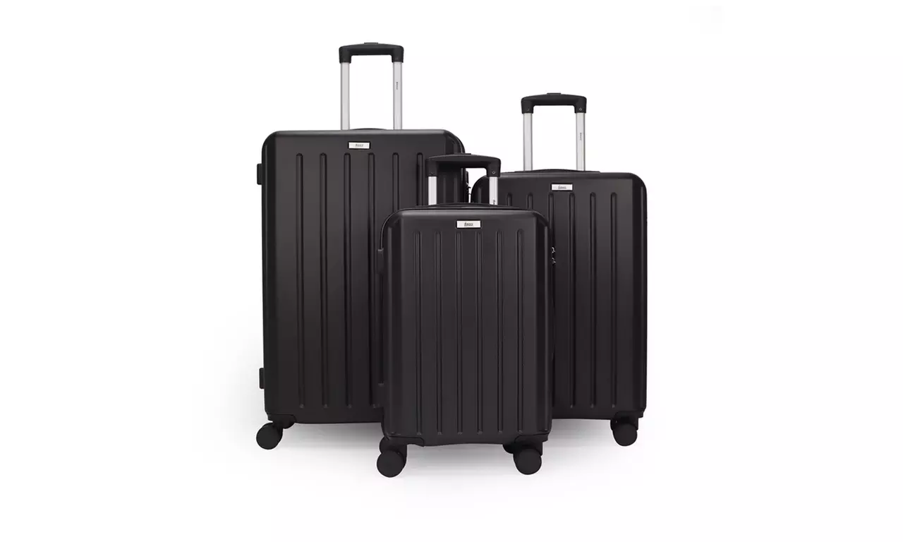 3-Piece Hardside Luggage Set with 360 Dual Spinner Wheels and Combo Lock