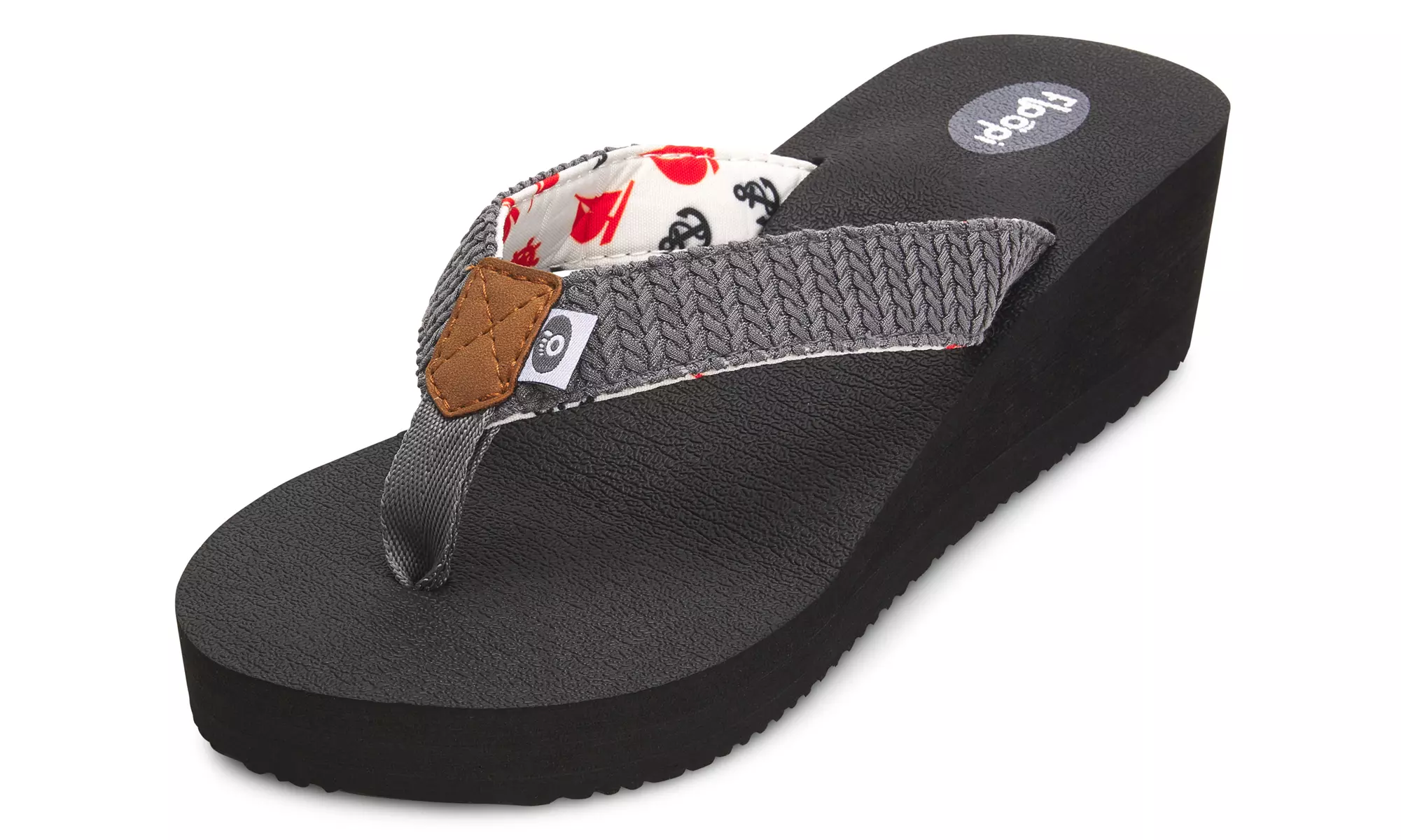 Floopi Women's Thong Flip Flop Wedge Sandals