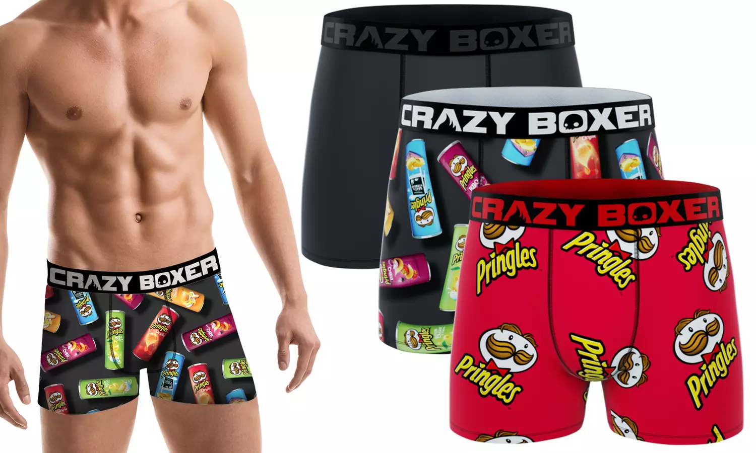 CRAZYBOXER Bud Light, MTV, Pringles Men's Boxer Briefs - Second Medium
