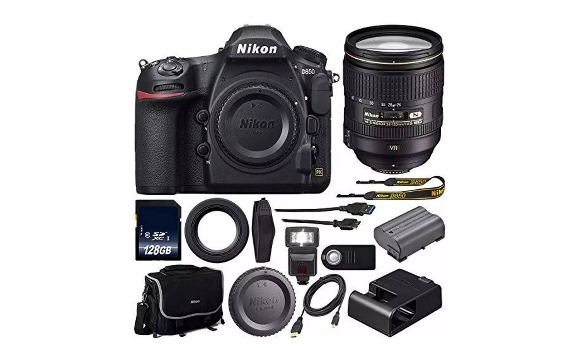 Nikon D850 DSLR Camera (Body Only) Deluxe Bundle - Primary Image