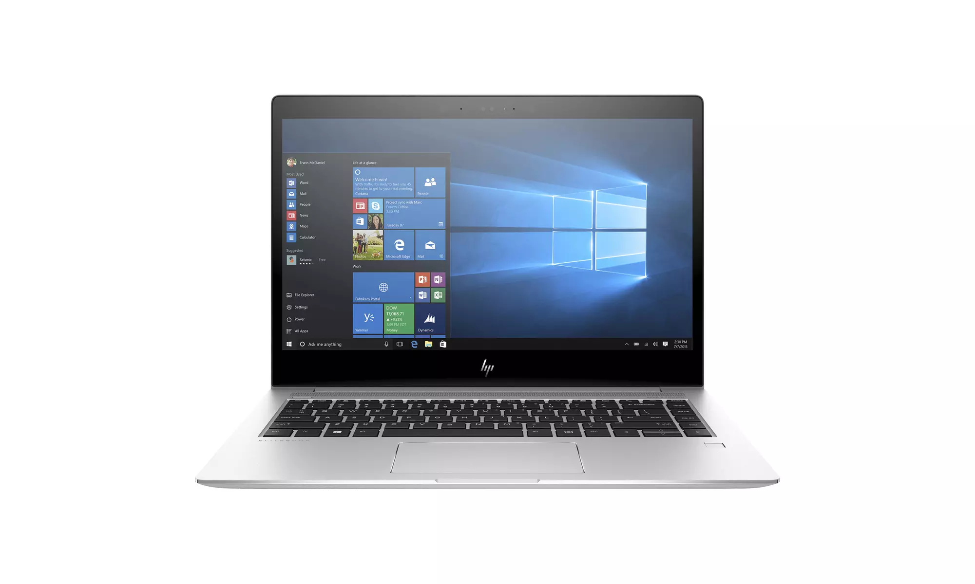 HP Elitebook 1040 G4 Laptop Intel i5-7300U 2.6 GHz 8GB Ram 256GB SSD W10P-64 - Primary Image