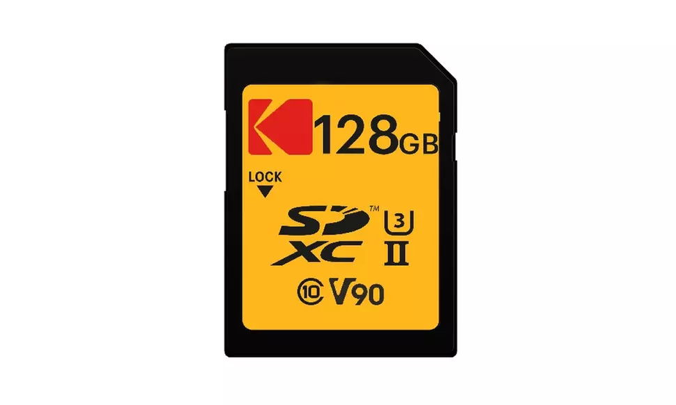 Kodak 128GB UHS-II U3 V90 Ultra Pro SDXC Memory Card - Primary Image