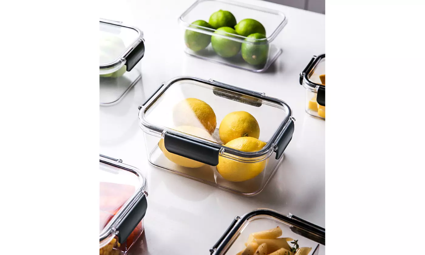 Convenient & Secure: 800ML Plastic Meal Prep Containers with Locking Lid - Primary Image