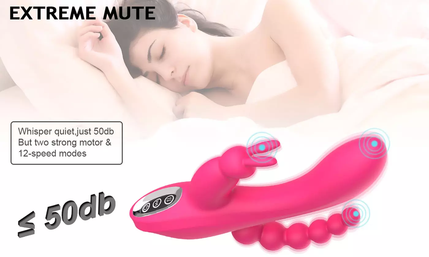 Rabbit Vibrator Triple Play G-Spot Dildo Vibe Waterproof Massager Sex Toys