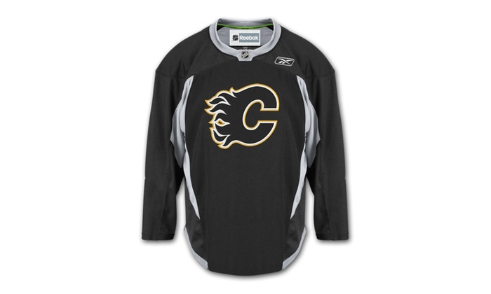 calgary flames black practice jersey