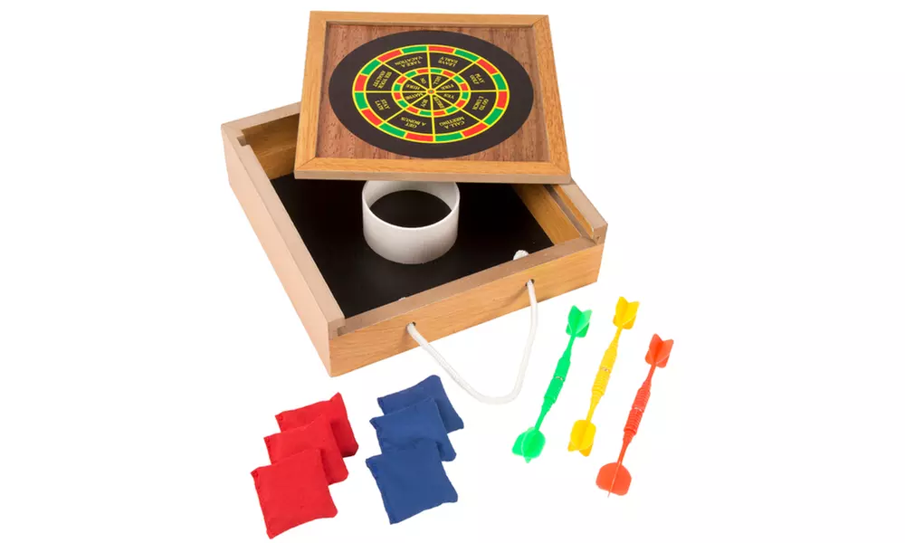 Hey! Play! Tabletop Bean Bag Toss & Magnetic Dart Game Set - Primary Image