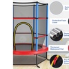 Image 4: Costway Youth Jumping Round Trampoline 55'' Exercise W/ Safety Pad Enclosure
