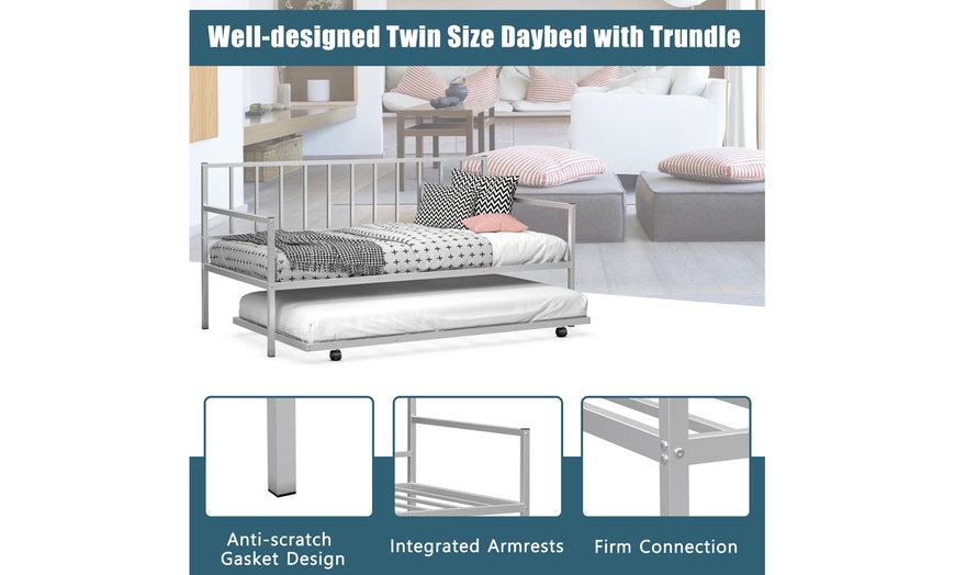 Up To 50% Off On Costway Twin Metal Daybed Rol... | Groupon Goods