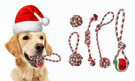 IMounTEK Christmas Dog Rope Chew Toys