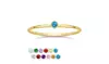 14K Gold Plated Stainless Steel Dainty Birthstone Stacking Ring, 2mm Stone