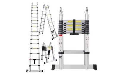 image for 16.5FT Aluminum Telescoping Telescopic Extension Ladder Tall Multi Pur