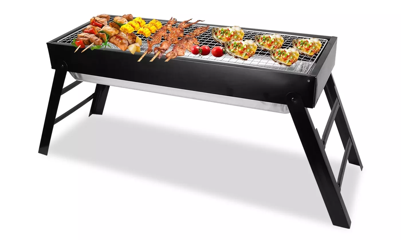 NewHome 22" Portable Foldable Charcoal BBQ Grill for Tabletop & Outdoor Cooking - Primary Image