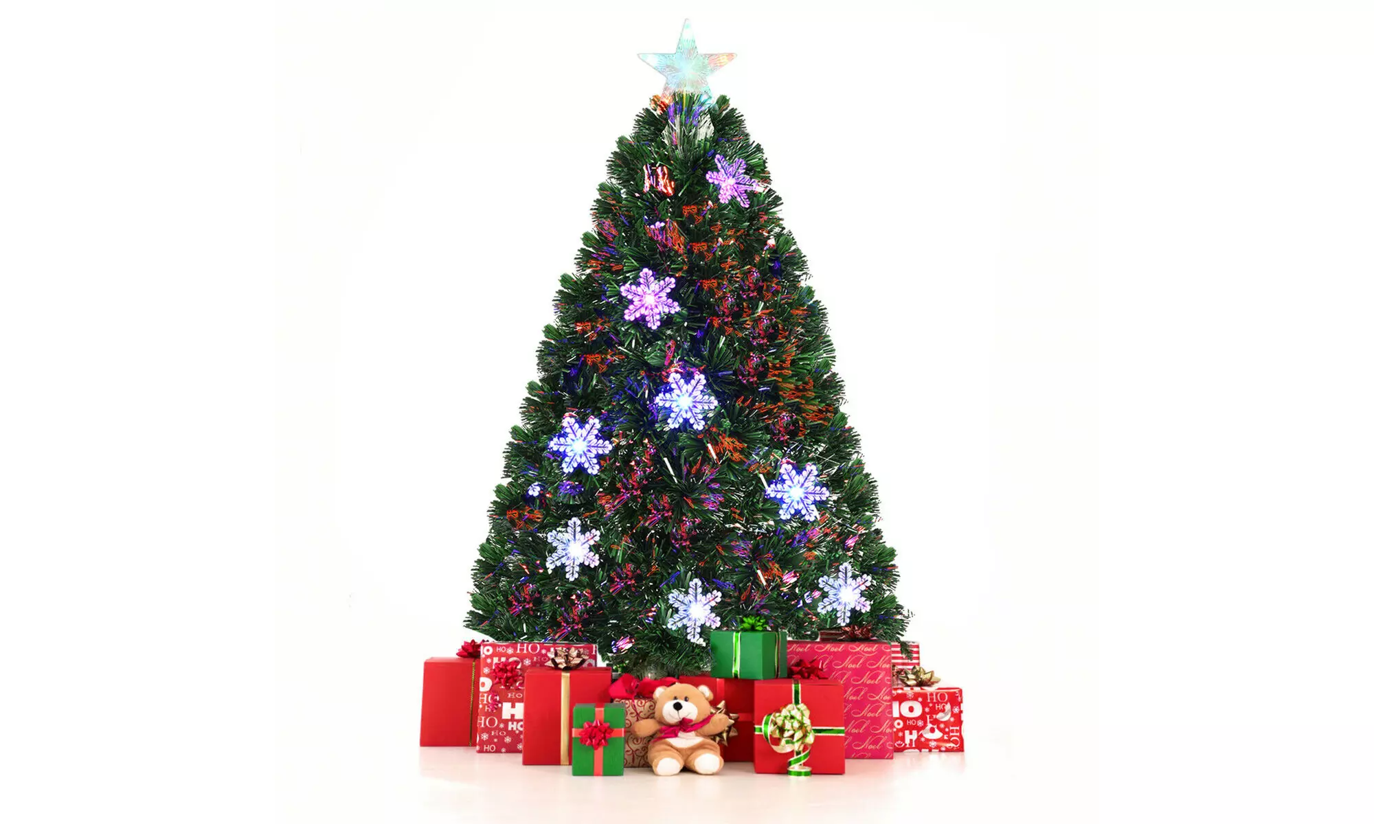 Costway 3FT Pre-Lit Fiber Optic Artificial Christmas Tree w/Multicolor Lights