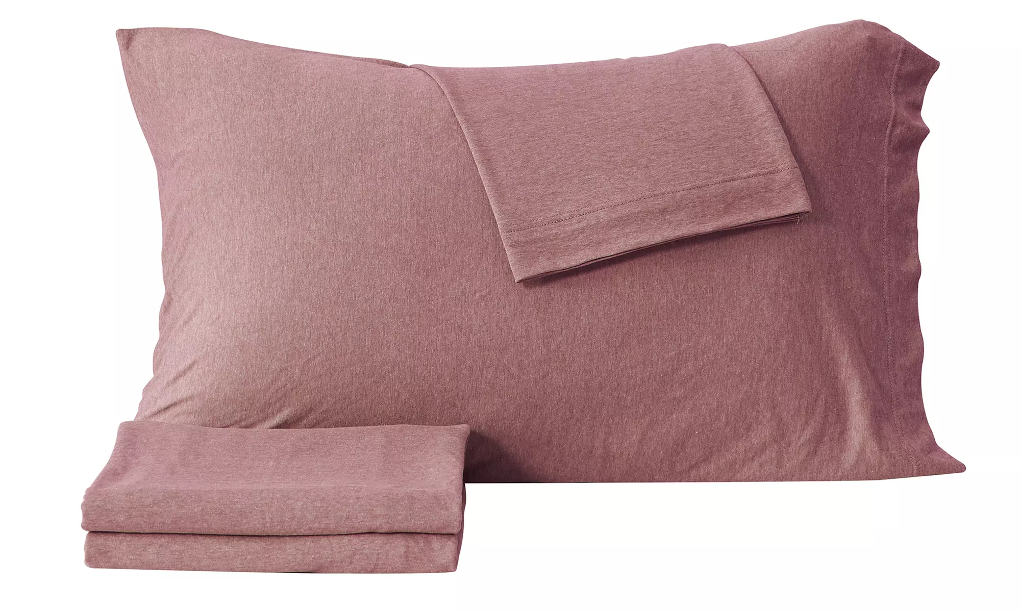 Ultra-Soft Cotton Heathered Melange Jersey Knit Sheet Set