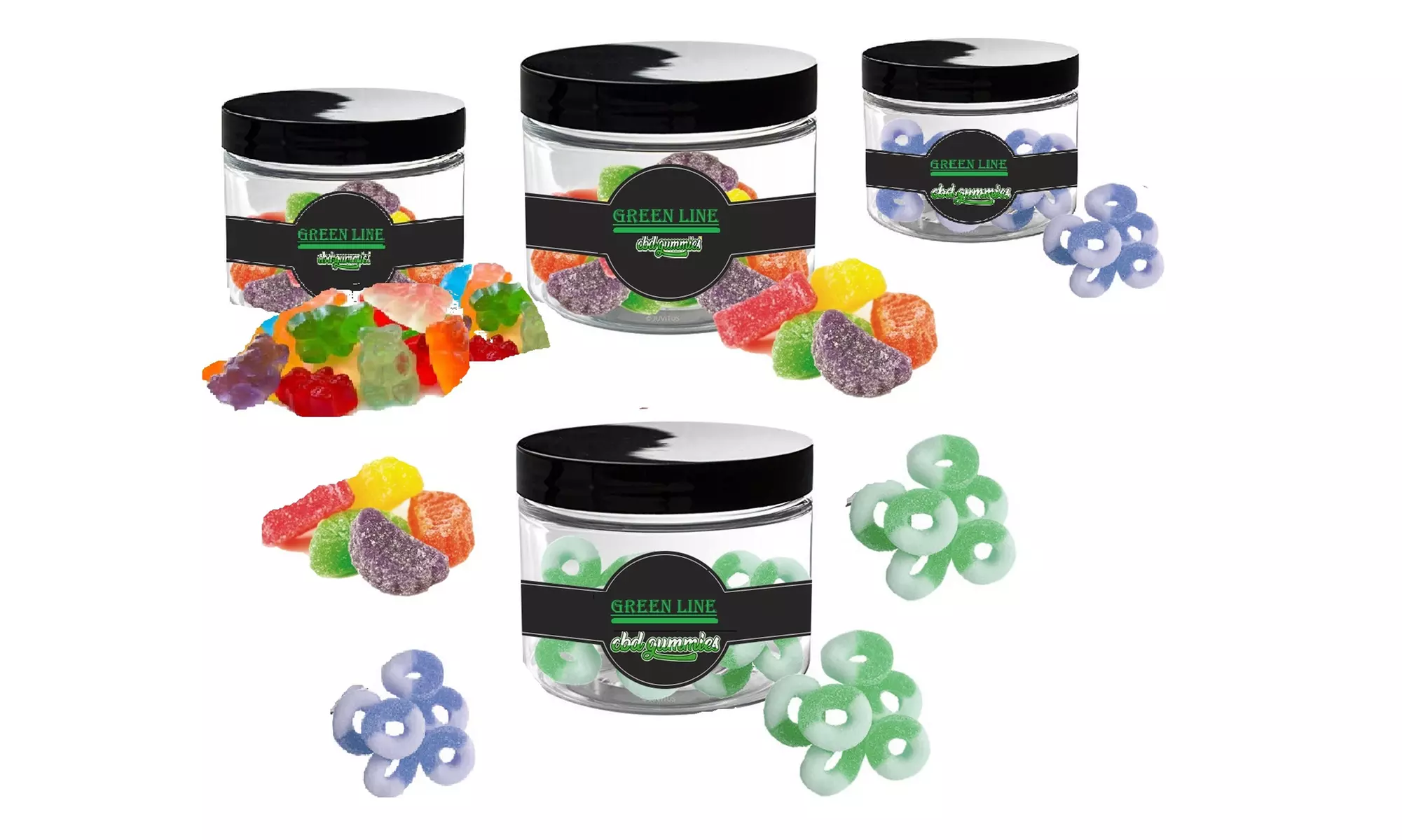 THC Free CBD Gummies 500mg , pain relieve inflammation by Green Line  - Primary Image