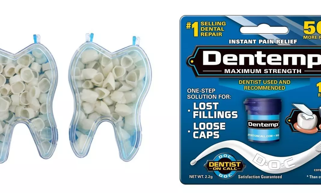 100 Dental Temporary Crown Front & Molar Kit and Dentemp Temporary Cement - Primary Image
