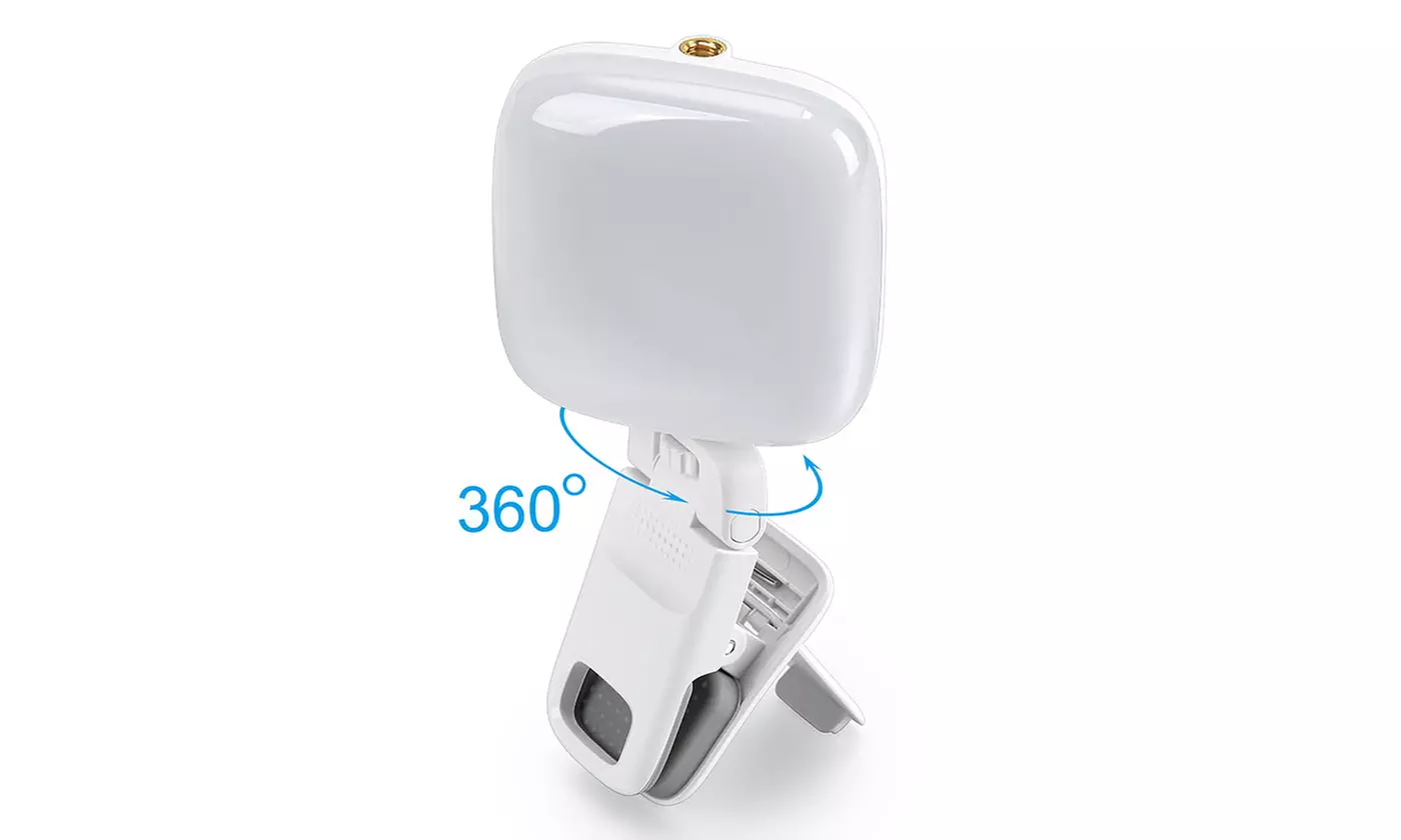 Clip-on Phone Selfie Light with 3 Lights and Infinite Adjustment Modes