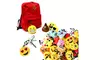 18/36/54 Pack Mini Emoji Plush Pillows Keychain Party Decoration Supplies Favors