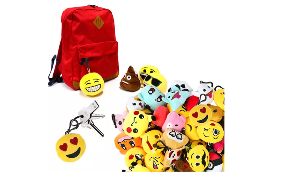 18/36/54 Pack Mini Emoji Plush Pillows Keychain Party Decoration Supplies Favors - Primary Image
