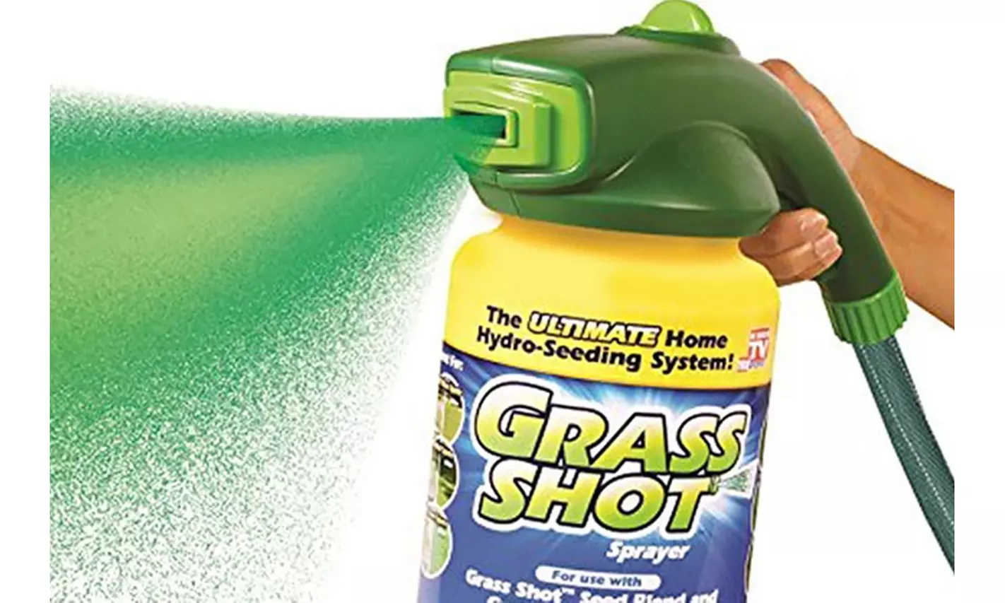 Gardening Grass Shot Ultimate Hydro Seeding System Liquid Spray Seed Lawn Care  - Primary Image